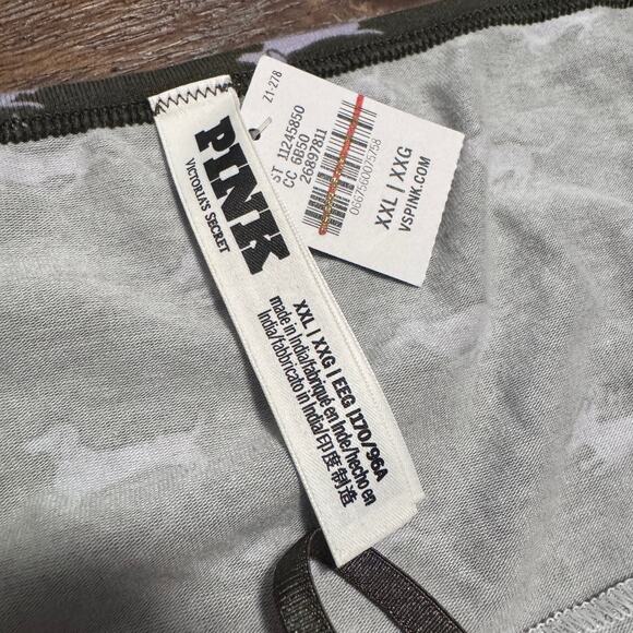 Victoria's Secret Cotton V-String Panty Casual New Olive Dog Print XXL NWT Green - Picture 2 of 6